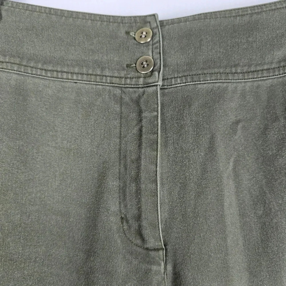 Chico's Olive Green Stretch Straight Leg Pants No Pockets Size 2.5/ 14 - Picture 4 of 8